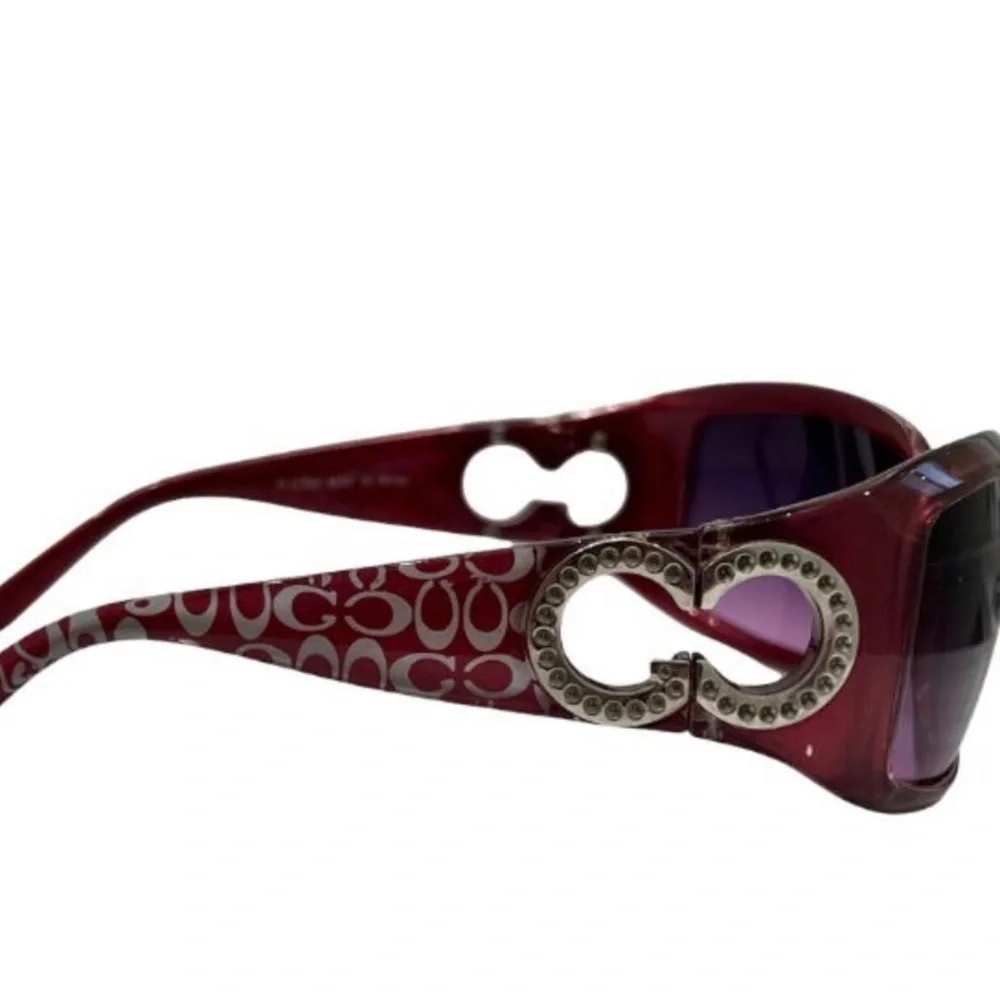 GC METALLIC BURGUNDY COLOR WRAP AROUND SUNGLASSES
